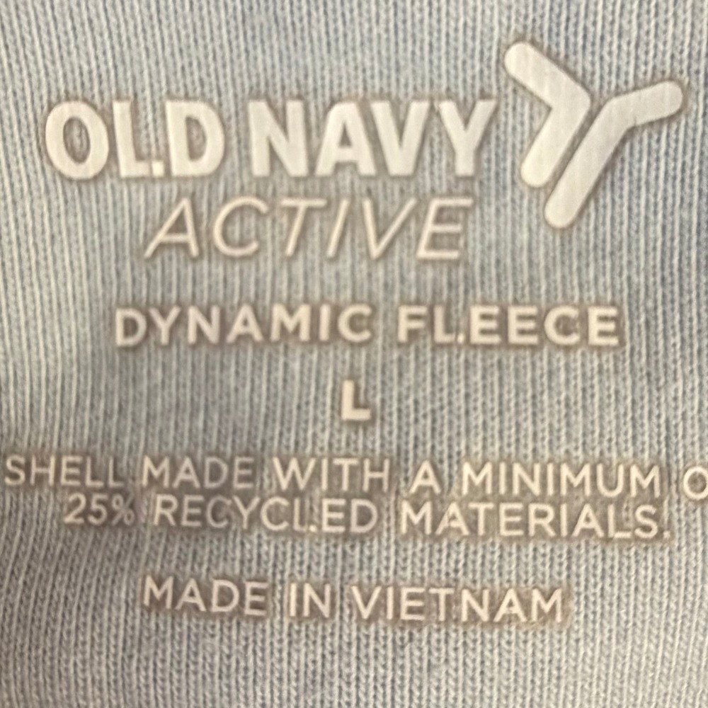 Old Navy Active Dynamic Fleece Half Zip Hoodie Light Blue Large - Picture 3 of 6